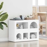 vidaXL Buffet Blanc 80 5 x 35 x 59 cm Bois d'ingénierie