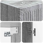 vidaXL Armoire Murale Sonoma gris 33 x 34 5 x 90 cm Bois d'ingénierie