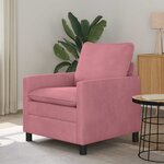 vidaXL Canapé Rose 76 x 81 x 87 5 cm Velours
