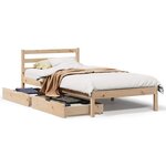 vidaXL Cadre de lit sans matelas 100x200 cm bois massif de pin