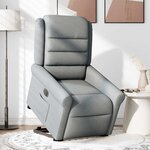 vidaXL Fauteuil inclinable électrique gris clair tissu