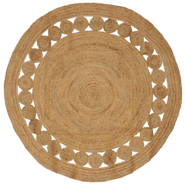 vidaXL Tapis de surface Naturel Ø 180 cm Jute