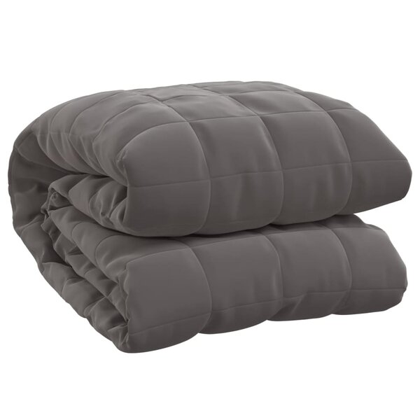 vidaXL Couverture lestée Gris 138x200 cm 10 kg Tissu