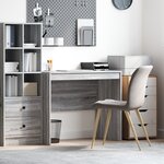 vidaXL bureau d'écriture gris gris sonoma bois d'ingénierie