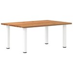 vidaXL Table à manger marron clair bois de chêne massif rectangulaire