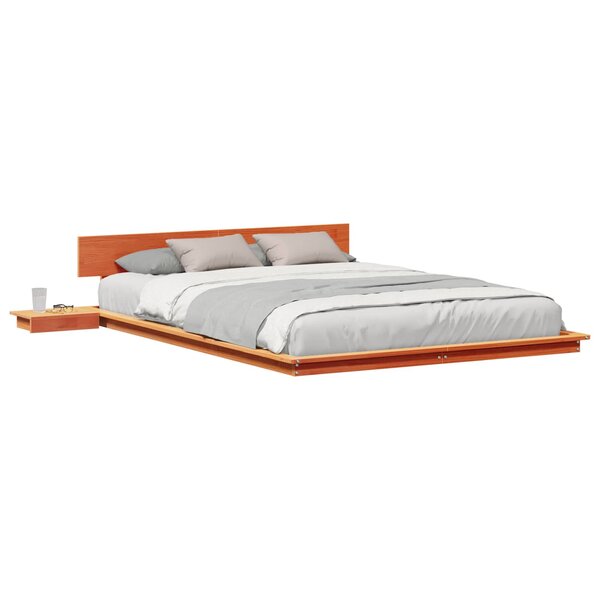 vidaXL Cadre de lit Marron 150 x 200 cm bois