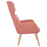 vidaXL Chaise de relaxation Rose Velours