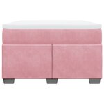 vidaXL Sommier à lattes de lit avec matelas Rose 120x200 cm Velours
