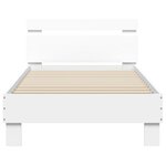 vidaXL Cadre de lit sans matelas avec tête de lit blanc 90x190 cm