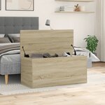 vidaXL Boîte de rangement chêne sonoma 100x42x46 cm bois d'ingénierie