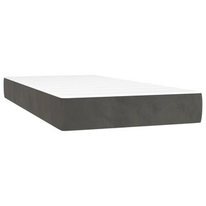 vidaXL Matelas de lit à ressorts ensachés Gris foncé 100x200x20 cm
