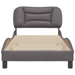 vidaXL Cadre de lit sans matelas gris 90x200 cm similicuir