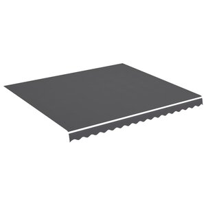 vidaXL Tissu de remplacement pour auvent Anthracite 4x3 5 m