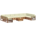 vidaXL Ensembles de canapés 11 pc Naturel et Crème