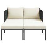 Transat vidaXL avec coussins pour 2 personnes Anthracite 115x153x69 5 cm Acier