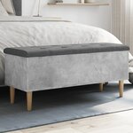 vidaXL Banc de rangement gris béton 102x42x46 cm bois d'ingénierie