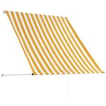 vidaXL Auvent rétractable 150x150 cm Jaune et blanc