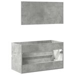 vidaXL Armoire de bain avec miroir gris béton bois d'ingénierie