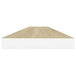 vidaXL Étagères flottantes 2 Pièces Chêne et blanc 90x23 5x3 8 cm MDF