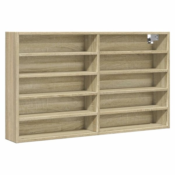 vidaXL Armoire à vitrine chêne sonoma 100x15x58 cm bois d'ingénierie
