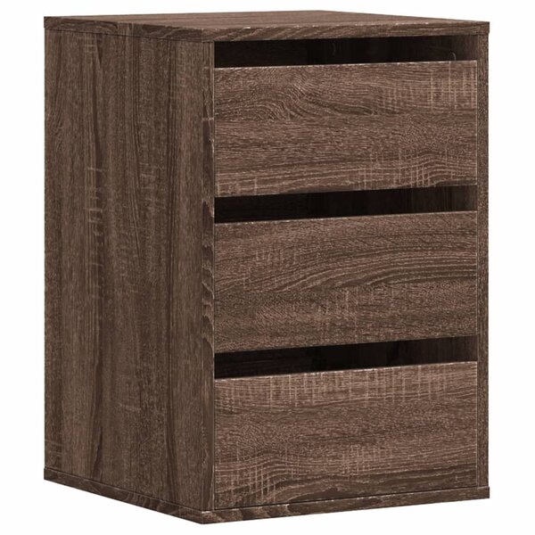 vidaXL Commode d'angle chêne marron 40x41x58 cm bois d'ingénierie