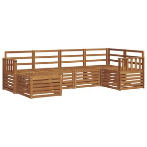 vidaXL Ensemble de canapés d'extérieur 6 pc Naturel Polyester