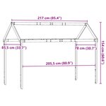 vidaXL Toit de lit pour enfants 217x85 5x154 cm bois de pin massif
