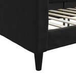 vidaXL Lit de repos sans matelas noir 90x200 cm tissu
