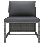 Salon de jardin meuble d'extérieur ensemble de mobilier 10 pièces avec coussins résine tressée gris 02_0015138