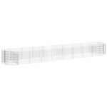 vidaXL Lit surélevé à gabion Fer galvanisé 500x100x50 cm