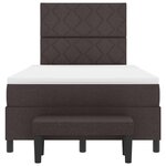 vidaXL Lit à ressorts avec tête de lit Marron foncé 120 x 190 cm tissu