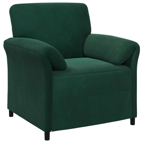 vidaXL Canapé 1 place Vert foncé 88 x 83 x 95 cm Velours