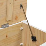 vidaXL Boîte de rangement HILL Blanc et marron miel 90 x 40 x 45 cm
