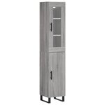 vidaXL Buffet haut Sonoma gris 34 5x34x180 cm Bois d'ingénierie
