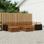 vidaXL Ensemble de canapés d'extérieur 7 pc Naturel