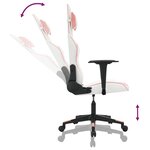 vidaXL Chaise de jeu de massage Blanc et rose Similicuir