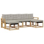 vidaXL Ensemble de canapés d'extérieur 6 pc Blanc et gris clair