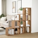 vidaXL Étagère séparatrice de pièce à 4 niveaux chêne artisanal