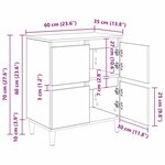 vidaXL Buffet Chêne noir 60 x 35 x 70 cm Bois d'ingénierie