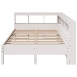 vidaXL Lit bibliothèque sans matelas blanc 120x200 cm bois pin massif
