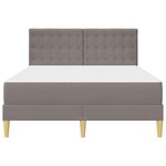 vidaXL Cadre de lit avec matelas Taupe 120 x 190 cm tissu