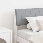 vidaXL Tête de lit capitonnée Gris clair 100 cm Pin massif