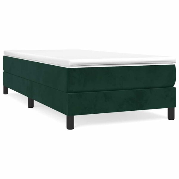 vidaXL Sommier à lattes de lit avec matelas Vert foncé 100x200 cm