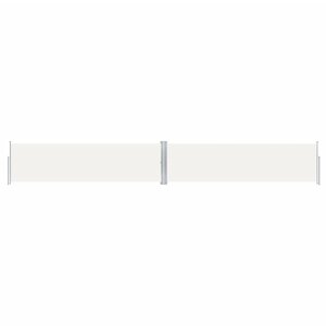 vidaXL Auvent latéral rétractable Crème 140x1000 cm