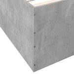 vidaXL Cadre de lit sans matelas gris béton 135x190 cm