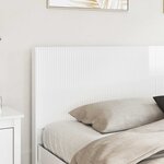 vidaXL Tête de lit Blanc brillant Bois d'ingénierie