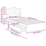 vidaXL Lit de Rangement Chêne brun 100 x 200 cm Bois d'ingénierie