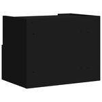 vidaXL Table de chevet murale noir 45x30x35 cm