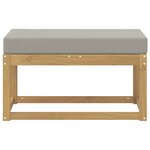 vidaXL Banc de Jardin Bois d'Acacia Massif Blanc