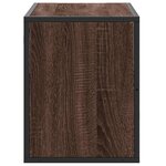 vidaXL Meuble TV chêne marron 80x31x39 5 cm bois d'ingénierie et métal